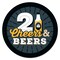Big Dot of Happiness Cheers and Beers to 21 Years - 21st Birthday Party Circle Sticker Labels - 24 Count